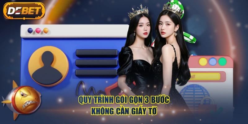 Quy trình gói gọn 3 bước, không cần giấy tờ